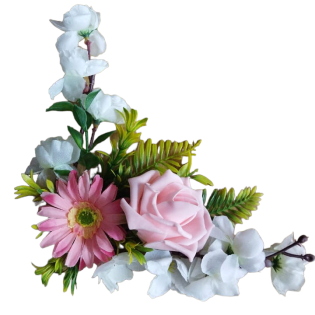 rose/zerbera/blossom brooch